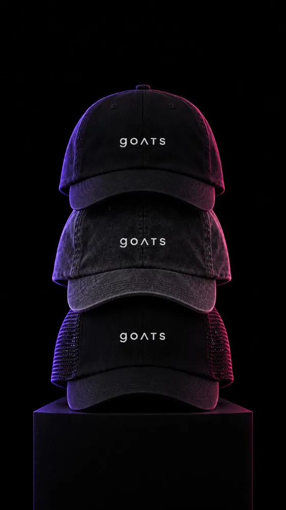 GOATS cap, washed cap and mesh cap