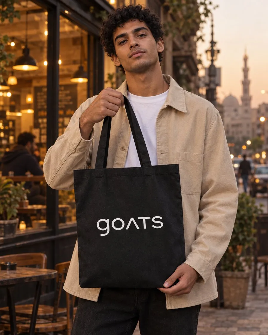 Black GOATS tote bag